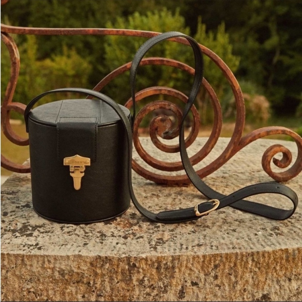 Doen NEW sylvie bag black crossbody leather circle vintage Cottagecore p…